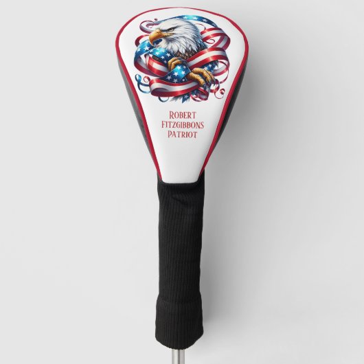 Patriottische Amerikaanse Adelaar Golfheadcover (Voorkant)