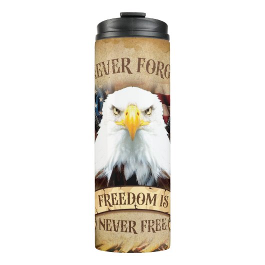 Patriottische Amerikaanse Adelaar Illustratie met  Thermosbeker (Voorkant)