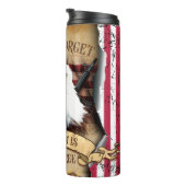 Patriottische Amerikaanse Adelaar Illustratie met  Thermosbeker (Geroteerd rechts)