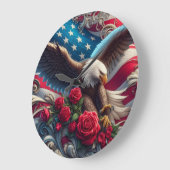 Patriottische Amerikaanse Adelaar Klok (Hoek)