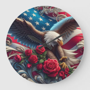 Patriottische Amerikaanse Adelaar Klok