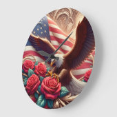 Patriottische Amerikaanse Adelaar Klok (Hoek)