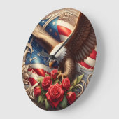 Patriottische Amerikaanse Adelaar Klok (Hoek)