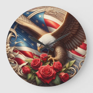 Patriottische Amerikaanse Adelaar Klok