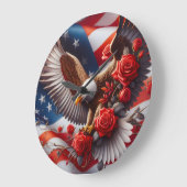 Patriottische Amerikaanse Adelaar Klok (Hoek)
