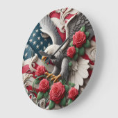 Patriottische Amerikaanse Adelaar Klok (Hoek)