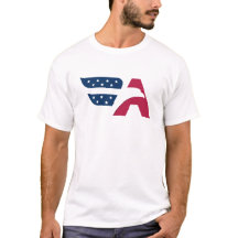 Patriottische Amerikaanse Adelaar Letter A Vlag
