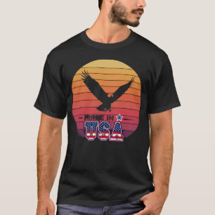 Patriottische Amerikaanse Adelaar "Made in USA" On T-shirt