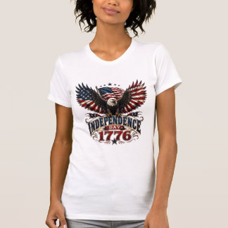 Patriottische Amerikaanse Adelaar Onafhankelijkhei T-shirt