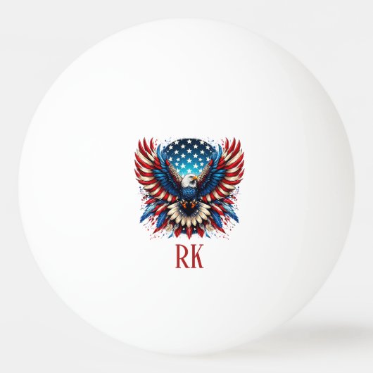 Patriottische Amerikaanse Adelaar Pingpongbal (Voorkant)