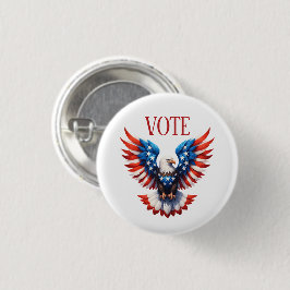 Patriottische Amerikaanse Adelaar Ronde Button 3,2 Cm