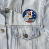 Patriottische Amerikaanse adelaar Ronde Button 5,7 Cm (In situ)