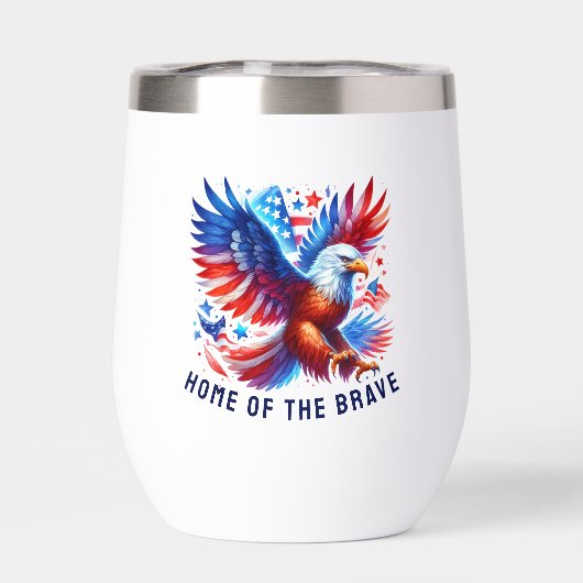 Patriottische Amerikaanse adelaar rood wit blauw (Achterkant)