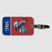 Patriottische Amerikaanse adelaar rood wit blauw Bagagelabel (Voorkant (horizontaal))