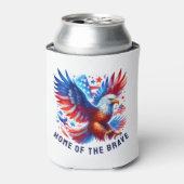 Patriottische Amerikaanse adelaar rood wit blauw Blikjeskoeler (Blikje Voorkant)