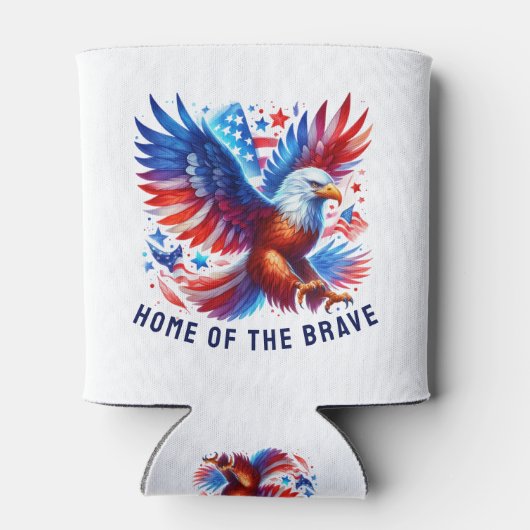 Patriottische Amerikaanse adelaar rood wit blauw Blikjeskoeler (Achterkant)