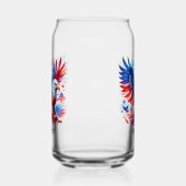 Patriottische Amerikaanse adelaar rood wit blauw Blikvorm Glas (Links)