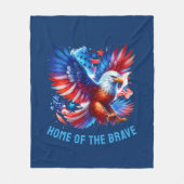 Patriottische Amerikaanse adelaar rood wit blauw Fleece Deken (Voorkant)