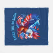 Patriottische Amerikaanse adelaar rood wit blauw Fleece Deken (Voorkant (Horizontaal))