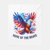 Patriottische Amerikaanse adelaar rood wit blauw Fleece Deken (Voorkant)