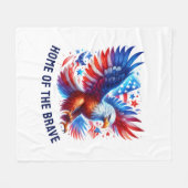 Patriottische Amerikaanse adelaar rood wit blauw Fleece Deken (Voorkant (Horizontaal))