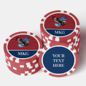 Patriottische Amerikaanse adelaar rood wit blauw Poker Chips (Opstapeling)