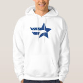Patriottische Amerikaanse Adelaar Ster Hoodie (Voorkant)