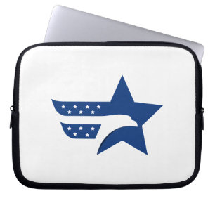 Patriottische Amerikaanse Adelaar Ster Laptop Sleeve