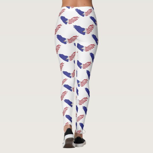 Patriottische Amerikaanse adelaar Thunder_Cove Leggings (Achterkant)