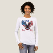 Patriottische Amerikaanse Adelaar Tri-Blend Shirt (Voorkant)