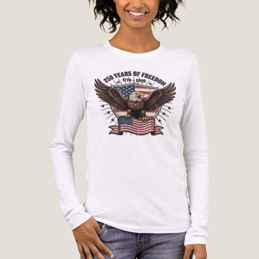 Patriottische Amerikaanse Adelaar Tri-Blend Shirt (Voorkant volledig)