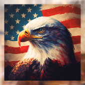 Patriottische Amerikaanse Adelaar USA Rood Wit Bla Raamsticker (Vel 2)