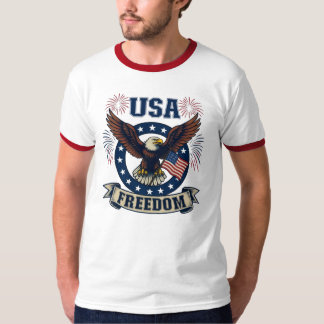 Patriottische Amerikaanse Adelaar USA Vrijheid Her T-shirt