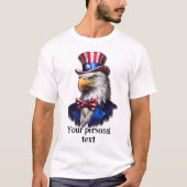 Patriottische Amerikaanse Adelaar Uw Persoonlijke  T-shirt (Voorkant)
