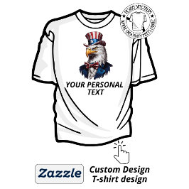 Patriottische Amerikaanse Adelaar Uw Persoonlijke T-shirt