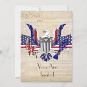 Patriottische Amerikaanse adelaar, vlag en grondwe Kaart (Voorkant)