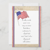 Patriottische Amerikaanse adelaar, vlag en grondwe Kaart (Achterkant)