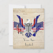 Patriottische Amerikaanse adelaar, vlag en grondwe Kaart (Voorkant)