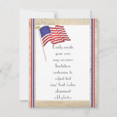 Patriottische Amerikaanse adelaar, vlag en grondwe Kaart (Achterkant)