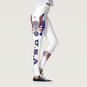 Patriottische Amerikaanse adelaar, vlag en schild Leggings (Rechts)