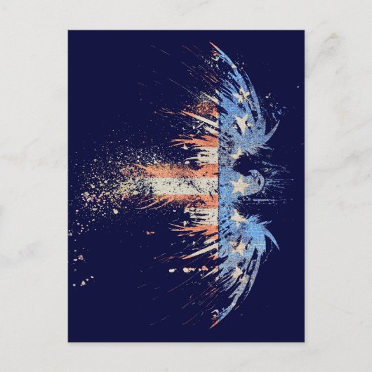 Patriottische Amerikaanse adelvlag Briefkaart (Voorkant)