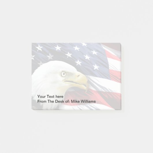 Patriottische Amerikaanse adelvlag Post-it® Notes (Voorkant)