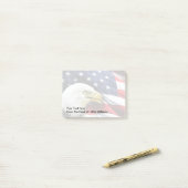 Patriottische Amerikaanse adelvlag Post-it® Notes (Op bureau)