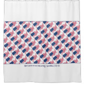 Patriottische Amerikaanse AMERIKAANSE VLAG Geperso Douchegordijn (Voorkant)