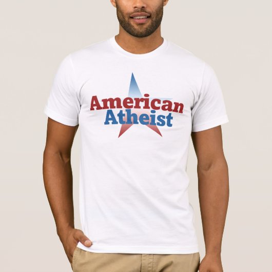 patriottische amerikaanse atheïst t-shirt (Voorkant)