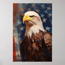Patriottische Amerikaanse Bald Eagle Stars en Stri