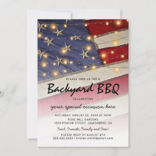 Patriottische Amerikaanse BBQ-feestviering Kaart