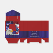 Patriottische Amerikaanse bruiloft Bedankdoosjes (Uitgevouwen)