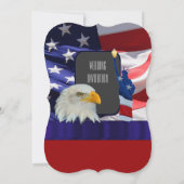 Patriottische Amerikaanse bruiloft Kaart (Achterkant)