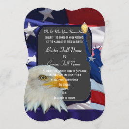 Patriottische Amerikaanse bruiloft Kaart